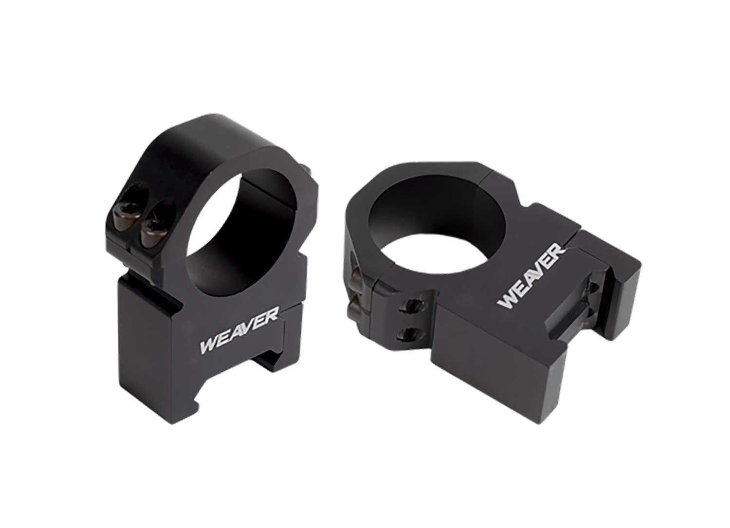 Weaver Precision Rings Matte Black 1 in. High