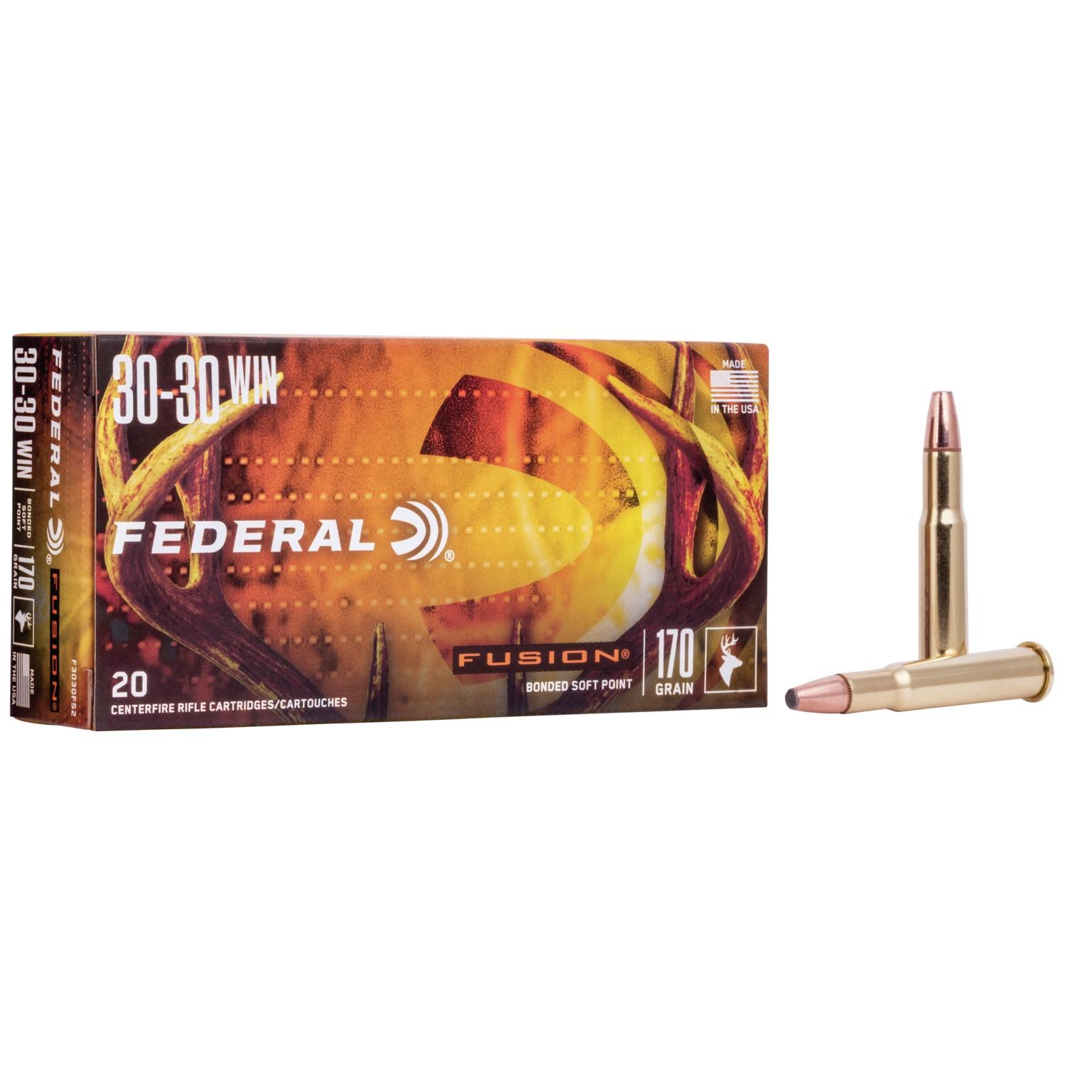 Buy Federal F3030FS2 30-30 Win 170 Grain Fusion Soft Point 20 Rounds online