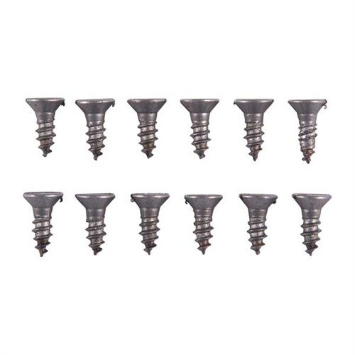 Brownells 8X1/2" STEEL FLAT HEAD WOOD SCREWS BLUED 12 PACK