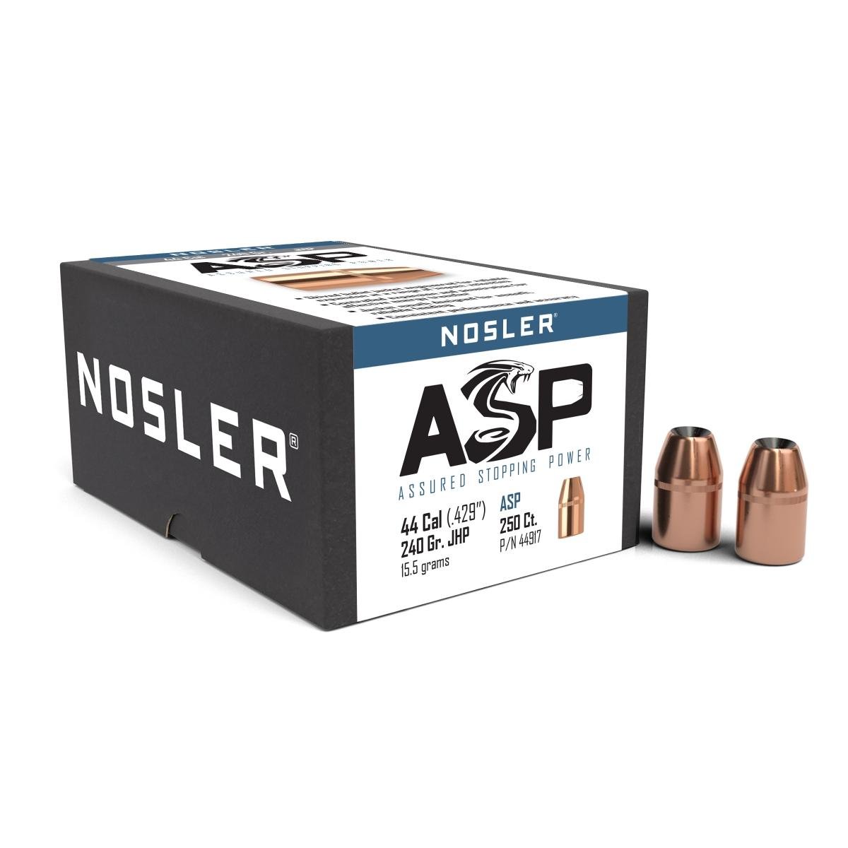 Nosler ASP-44 Pistol Bullets 240g JHP .429" 250/ct - Nosler - .44