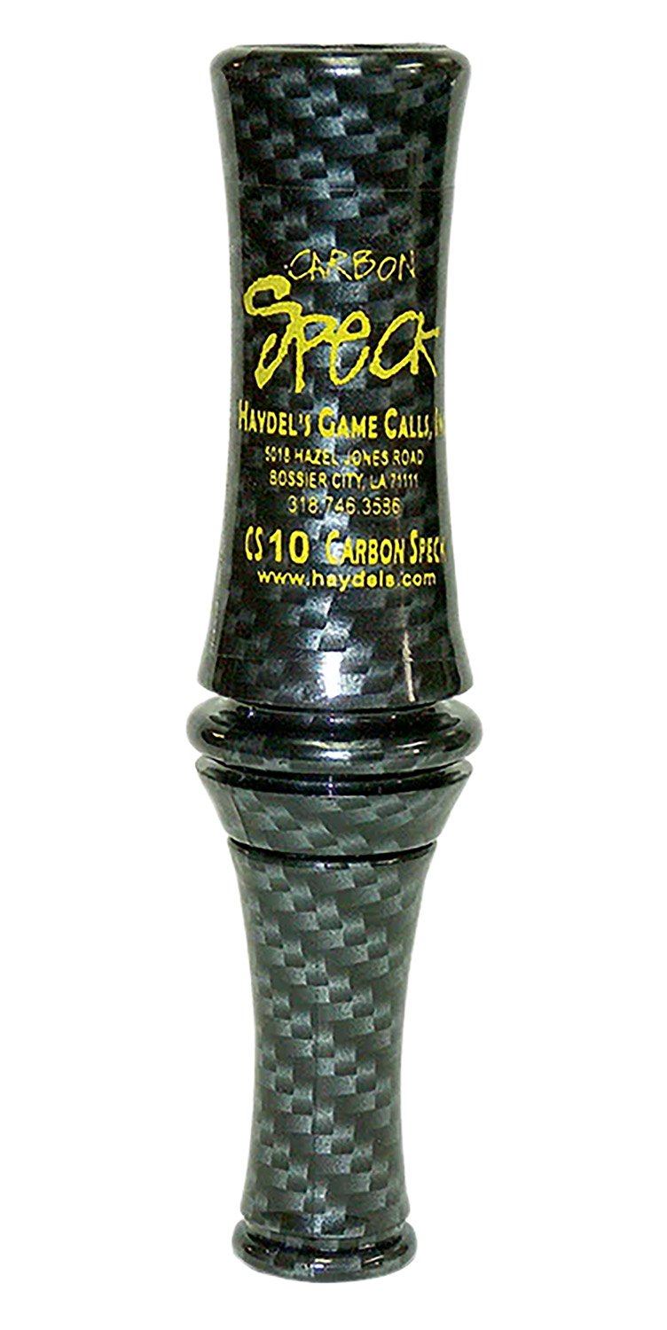 Haydel's CS10 Carbon Speck Goose Call Single Reed Black Carbon Fiber - HAY - GEESE