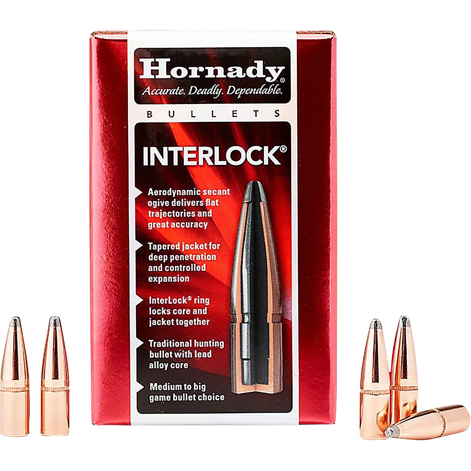Hornady 2740 InterLock Hunting 270 Cal .277 150 gr Spire Point (SP) - Horn Hunter - 270 Caliber