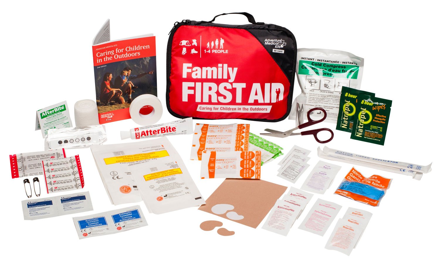 Adventure Medical Kits 01200230 Family First Aid Kit Black/Red 1-3 People - AMK
