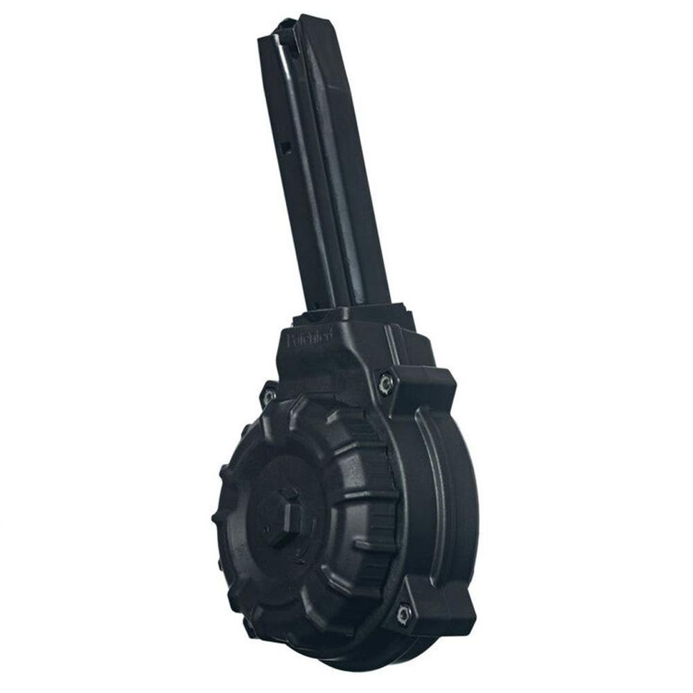 Pro Mag DRM-A49 Ruger P Series 9mm 50rd Black Polymer Drum Magazine - ProMag Industries - 9MM