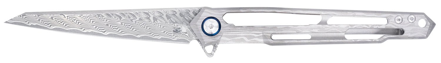 CobraTec Knives CTGSTDAMWNS Ghost 3.88" Folding Wharncliffe Plain...