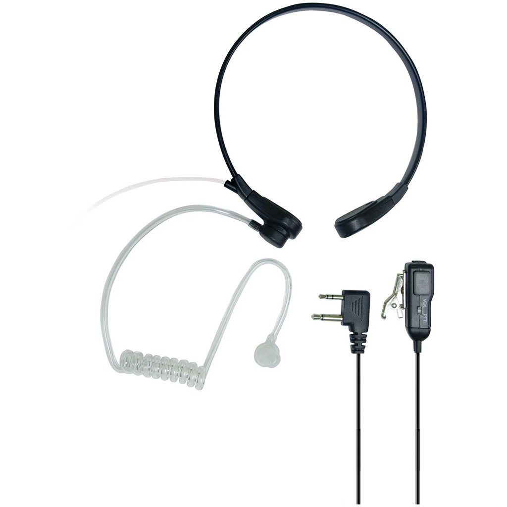Midland AVPH8 Acoustic Throat Mic with VOX-PTT Switch, Dual Pin Connector