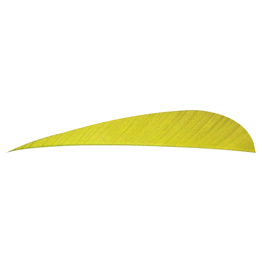 Trueflight 11504 Parabolic Feathers Yellow 4" RW 100 Pack