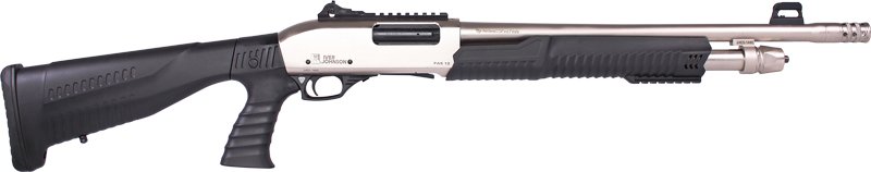 Iver Johnson PAS12SN-PG 12 Gauge Pump Shotgun 18.5" Satin Nickel 5rd