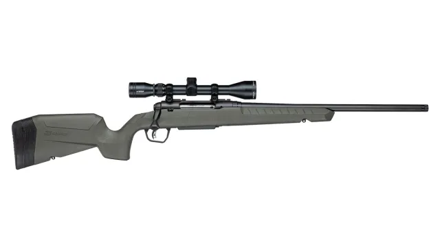 Savage Axis 2 XP G4 Rifle 6.5 CM 20 in. BLK/Green Stock 4rd w/3-9X40 BDC - Savage Arms - 6.5 Creedmoor