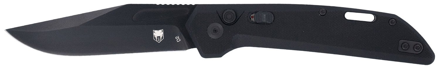 CobraTec Knives CTNAJBLK Naja 3.50" Folding Plain Black Powder Coated D2 Steel Blade, 4.75" Black G10 Scales Handle - Cobra Enterprises of Utah
