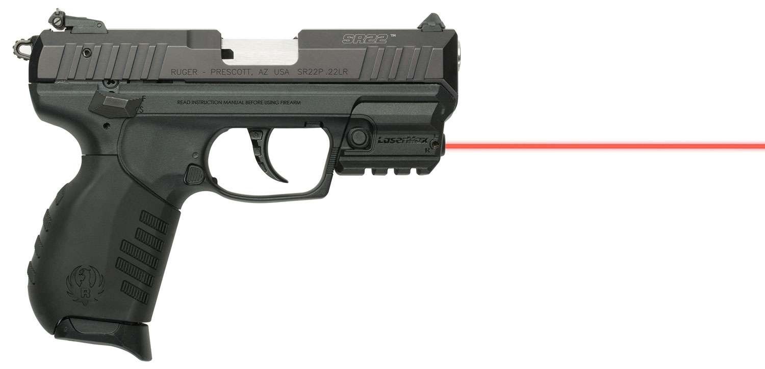 LaserMax LMSRMSR Red Rail Laser Ruger SR22/SR9/SR40 650nm 5mW Black