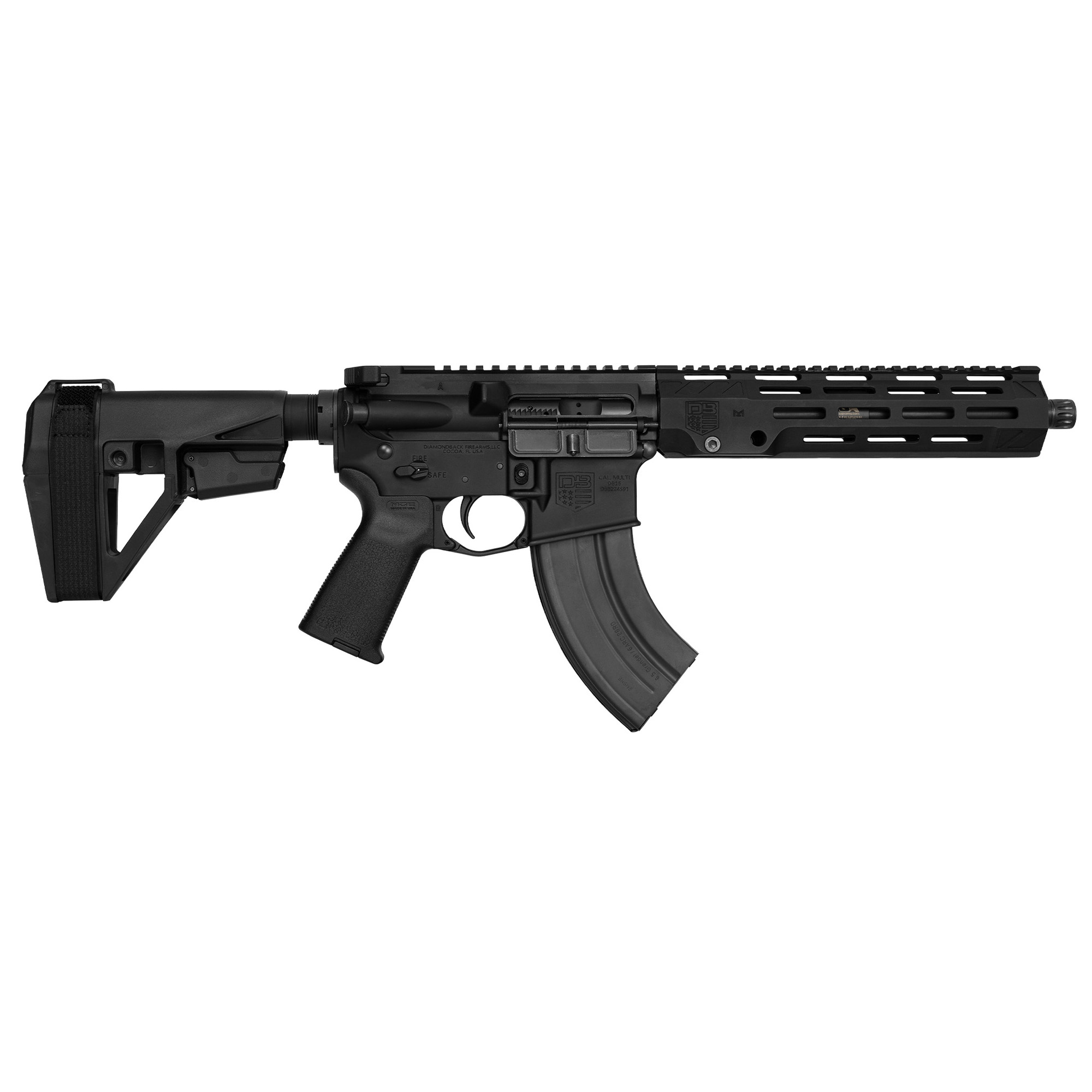 Diamondback DB15 Pistol 338 ARC 10.5in. BLK w/Radian Upgrades 26rd.