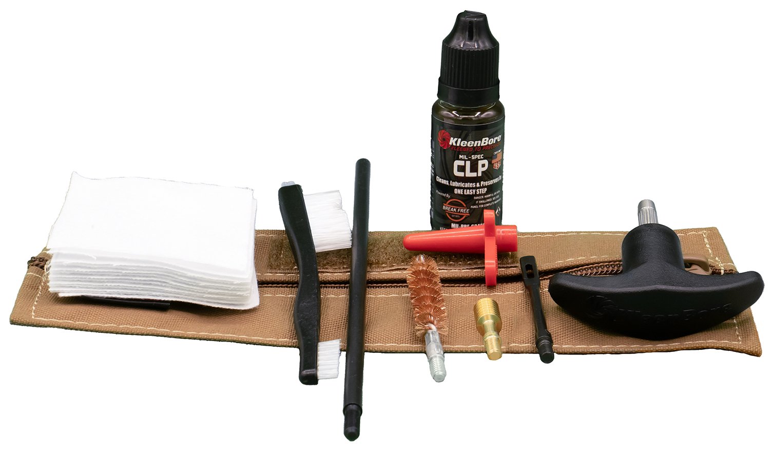 KleenBore KBMLE9 9mm Compact Military/LE Handgun Tactical Kit Coyote Case