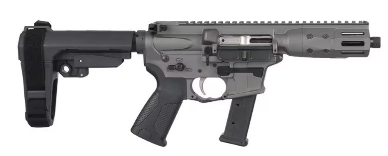 LWRC IC-9 9MM 5.7IN BARREL 33RD TUNGSTEN GREY PISTOL WITH SBA3 BRACE ICP9TG5KSBA3 - LWRC International