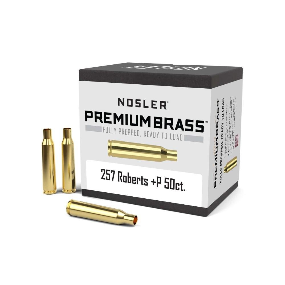 Nosler Unprimed Brass .257 Roberts Plus P 50 Count Rifle Cartridge Cases - Nosler - 257 ROBERTS
