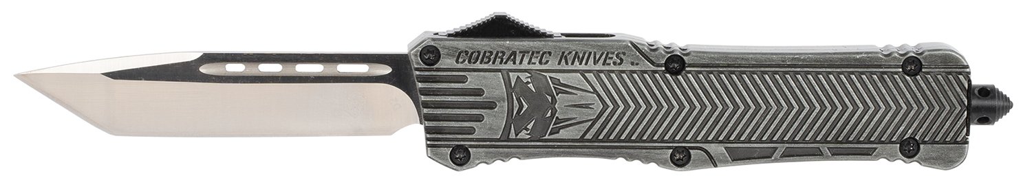 CobraTec LSWCTK1LTNS CTK-1 Large 3.75" OTF Tanto D2 Steel Blade Knife - CobraTec Knives - TANTO