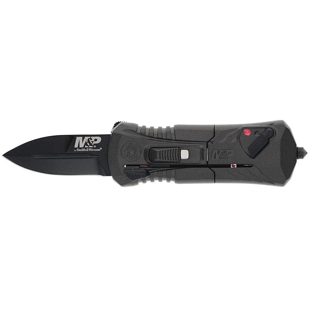 Smith & Wesson M&P Compact OTF Folding Knife 1-9/10 Spear Point Blade Grey