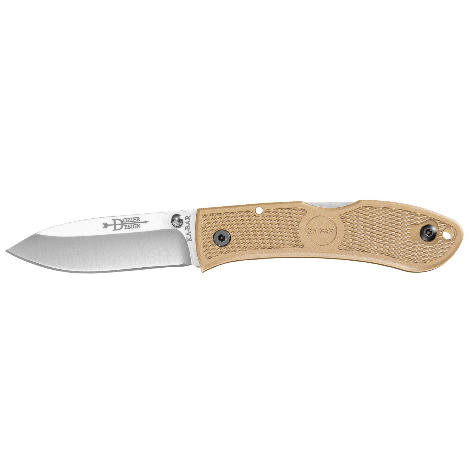 KABAR Dozier Hunter Folding Knife AUS 8A/Black Plain Dual Thumb Stud/Pocket