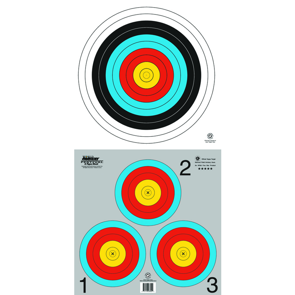 Maple Leaf TA40/3X40G Target Face Dual Vegas 100pk, 17"x17", 100 lb. Tag