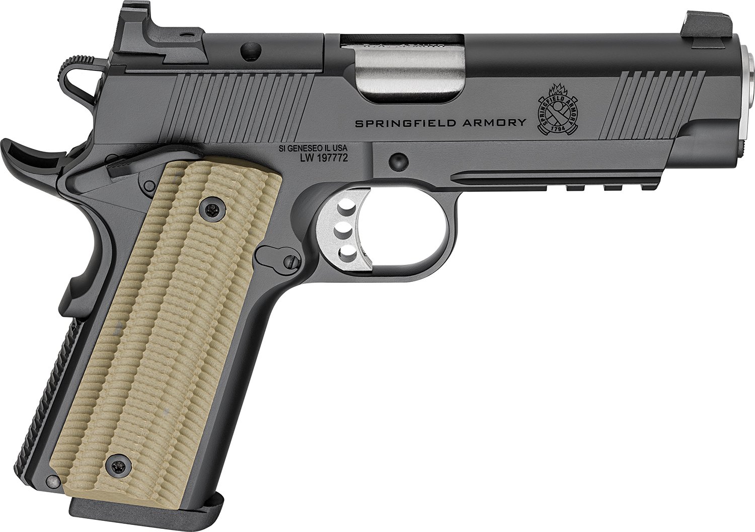 Springfield PO9228AOS 1911 Operator 45ACP 4.25" Black Optics Ready 8rd - Springfield Armory - 45 ACP