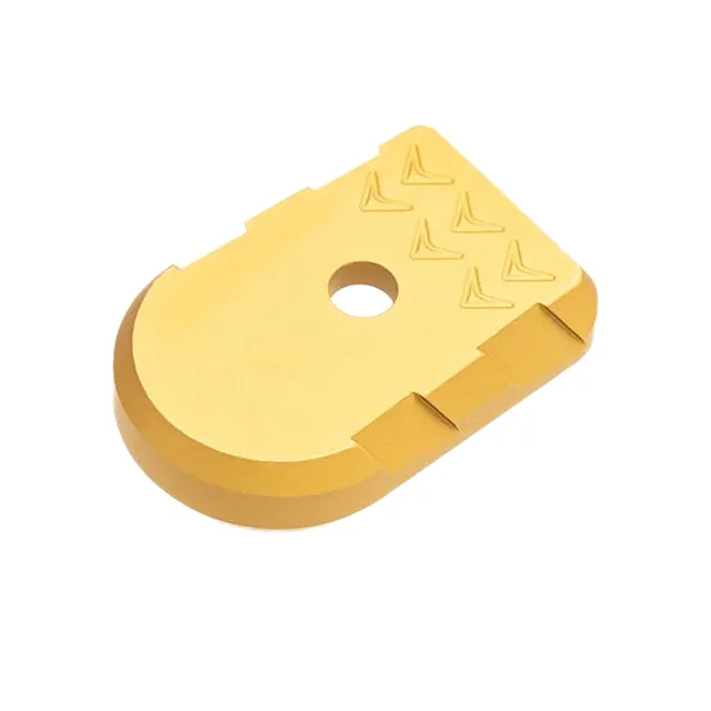 Tyrant CNC TDP365BPMACROGOLD P365-XMACRO Base Plate Gold Compatible w/ 17-Round XMacro Mags - Tyrant CNC - P365-XMACRO for sale at TheGunDock