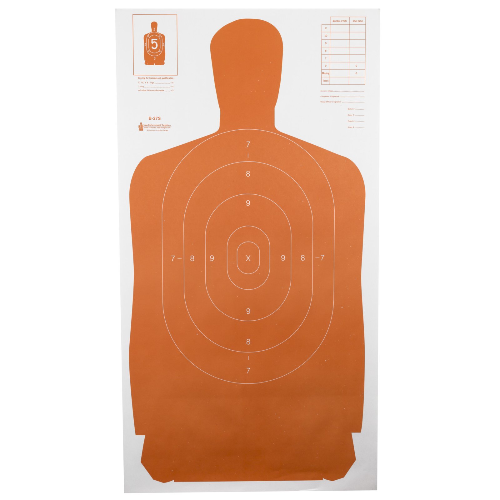 Buy Action Target B27SORANGE100 Silhouette Paper Target 24"x45" 100 Pack online