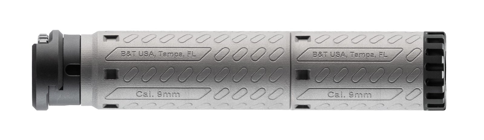 B&T SDSQDM9 9mm Modular Suppressor with RBS Technology, 3-Lug Mounting - B&T USA - 9mm