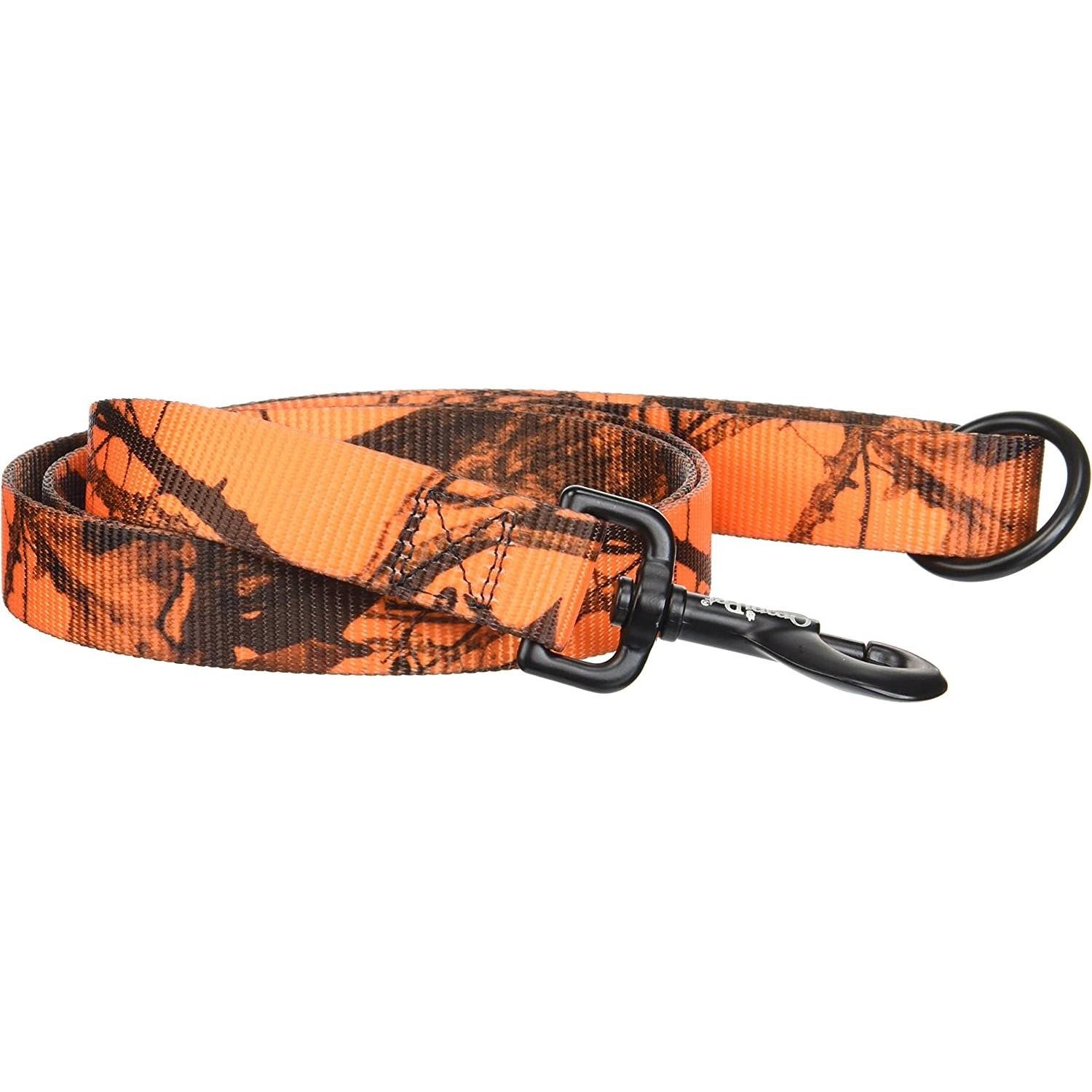Buy Omnipet Nylon Dog Lead 1x4ft Mossy Oak Blaze Orange Camo online