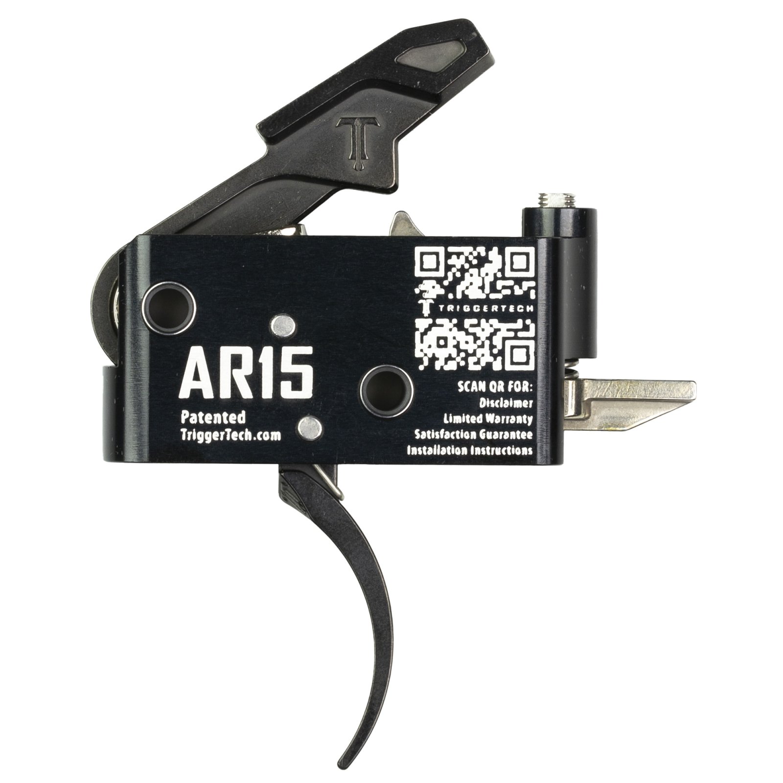 TriggerTech AR0SBB25NNP AR-15 Single-Stage Curved Trigger 2.5-5 lbs Black