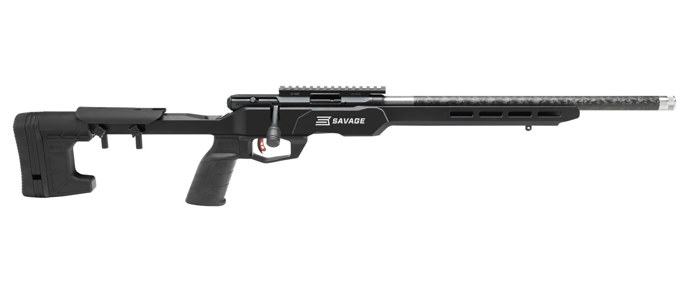 Buy Savage Arms B22 Precision Lite Bolt 22 WMR 18" Carbon Fiber Wrapped Barrel 10+1 Black Rec Black Adjustable MDT Aluminum Chassis Stock Black Polymer Grip Right Hand online