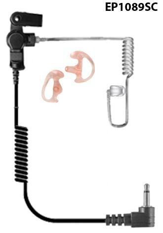 EAR 1089SC Clear Audio Tube Earphone Coiled 6' Cable 3.5mm Connector