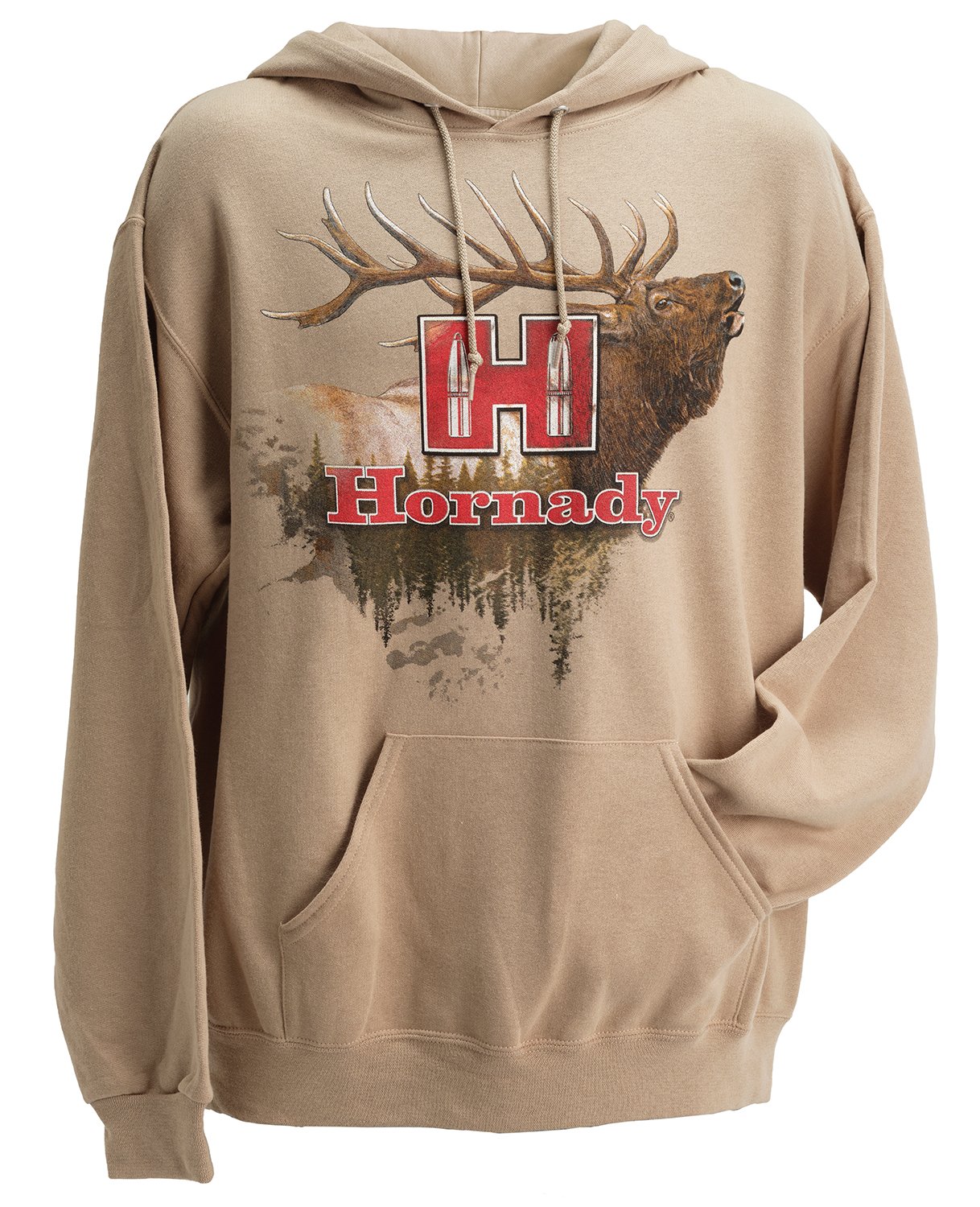 Hornady 99612XXXL Elk 3XL Tan/Khaki Hoodie - Horn Hunter - HOODIE
