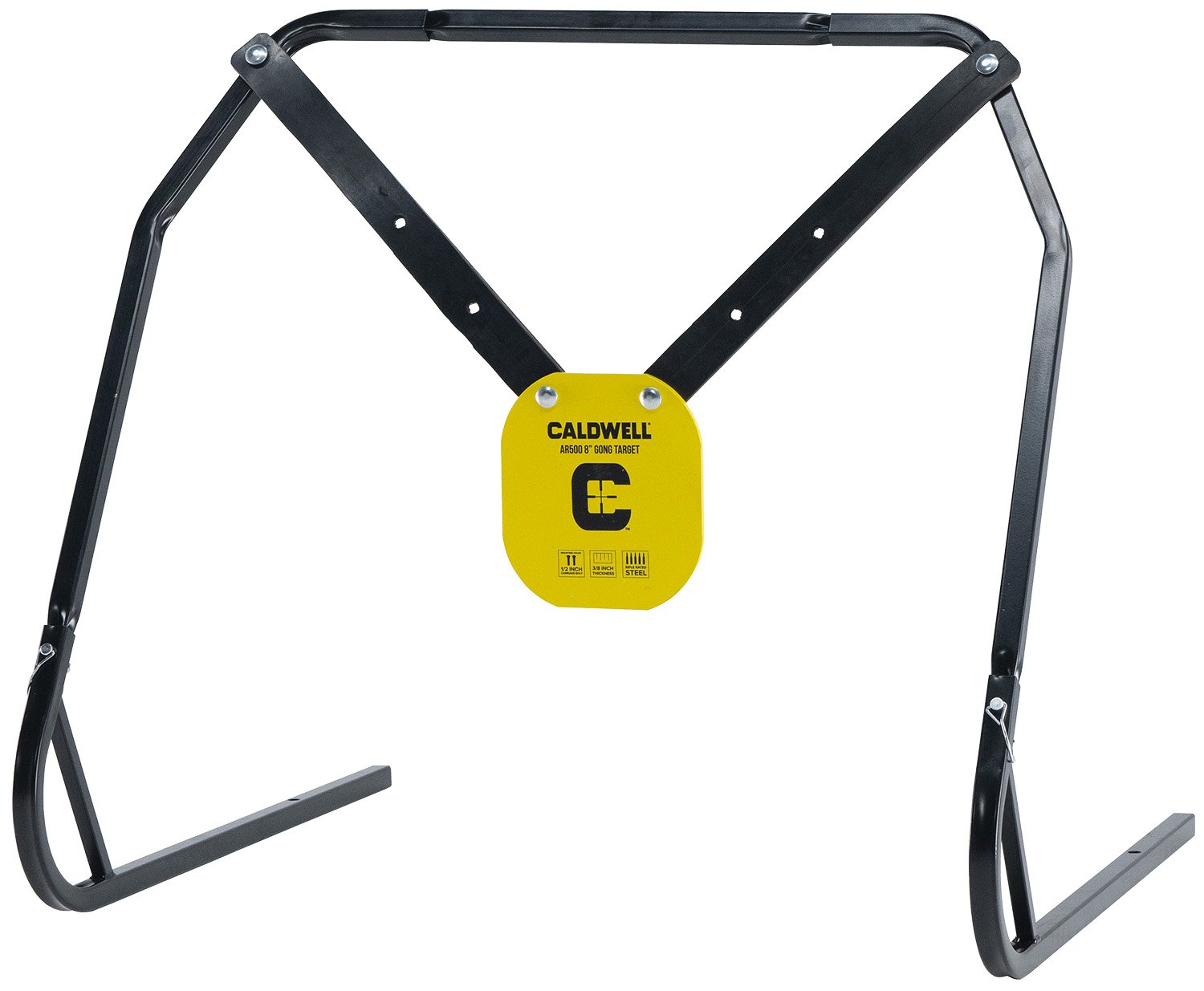 Caldwell 1140016 8" AR500 Steel Gong Target Stand Kit with XL Hangers