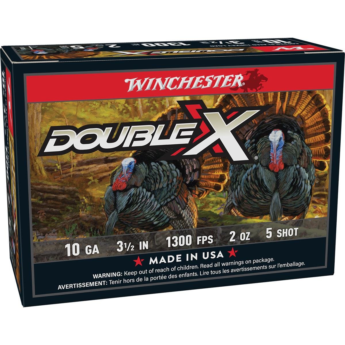 Winchester Ammo STH105 Double X High Velocity Turkey 10 Gauge 3.50" 2 oz 5 Shot 10 Rounds - Winchester - LEAD