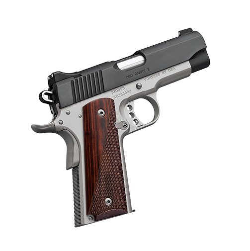 Kimber 3200320 Pro Carry II .45ACP 4" Two-Tone Pistol, Rosewood Grips