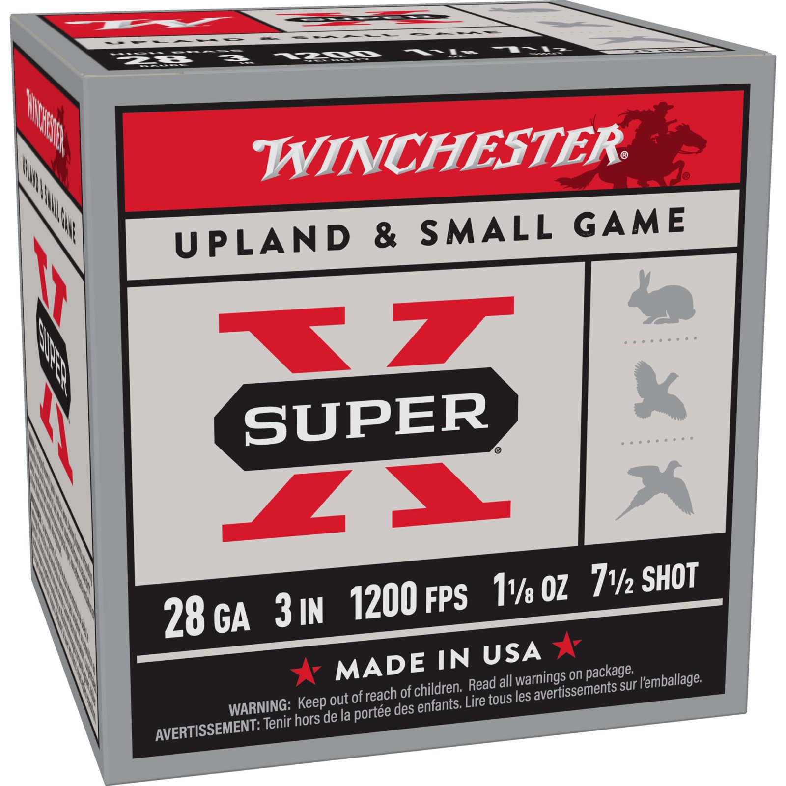 Buy Winchester X2837 Super X 28ga Shotshell 3" 1-1/8oz 1200fps #7.5 25ct online