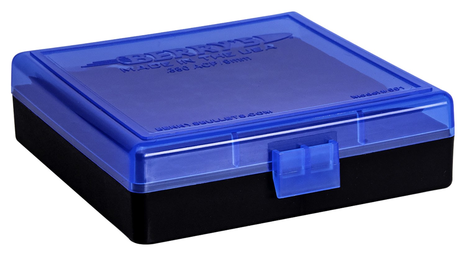 Berry's Ammo Box #001 - .380 Cal/9mm 100/rd Blue/Black - Berry's Mfg - AMMO BOX
