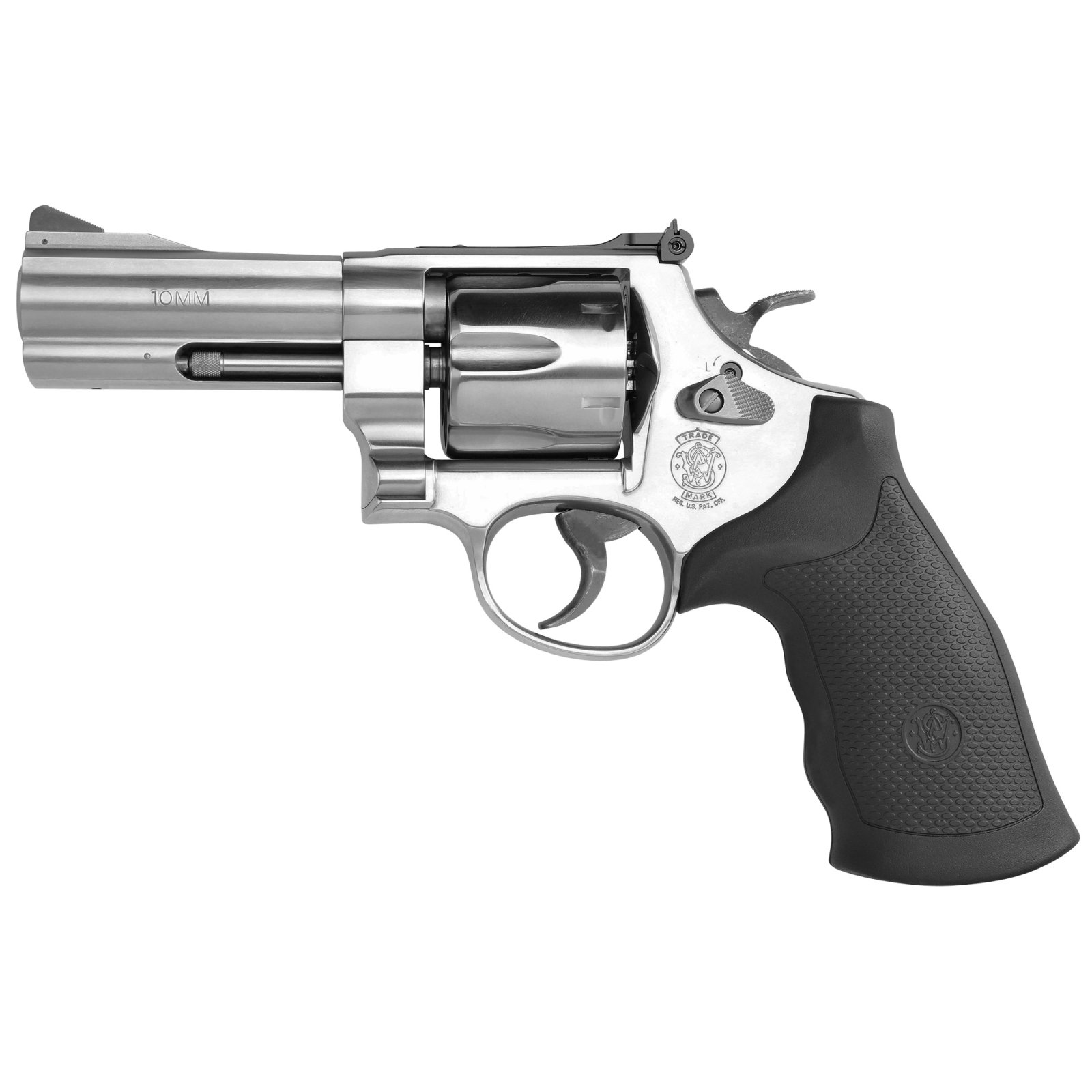 Smith & WESSON Model 610 10mm Auto 4in 6rd Stainless Steel Revolver (12463) - Smith & Wesson - 10mm
