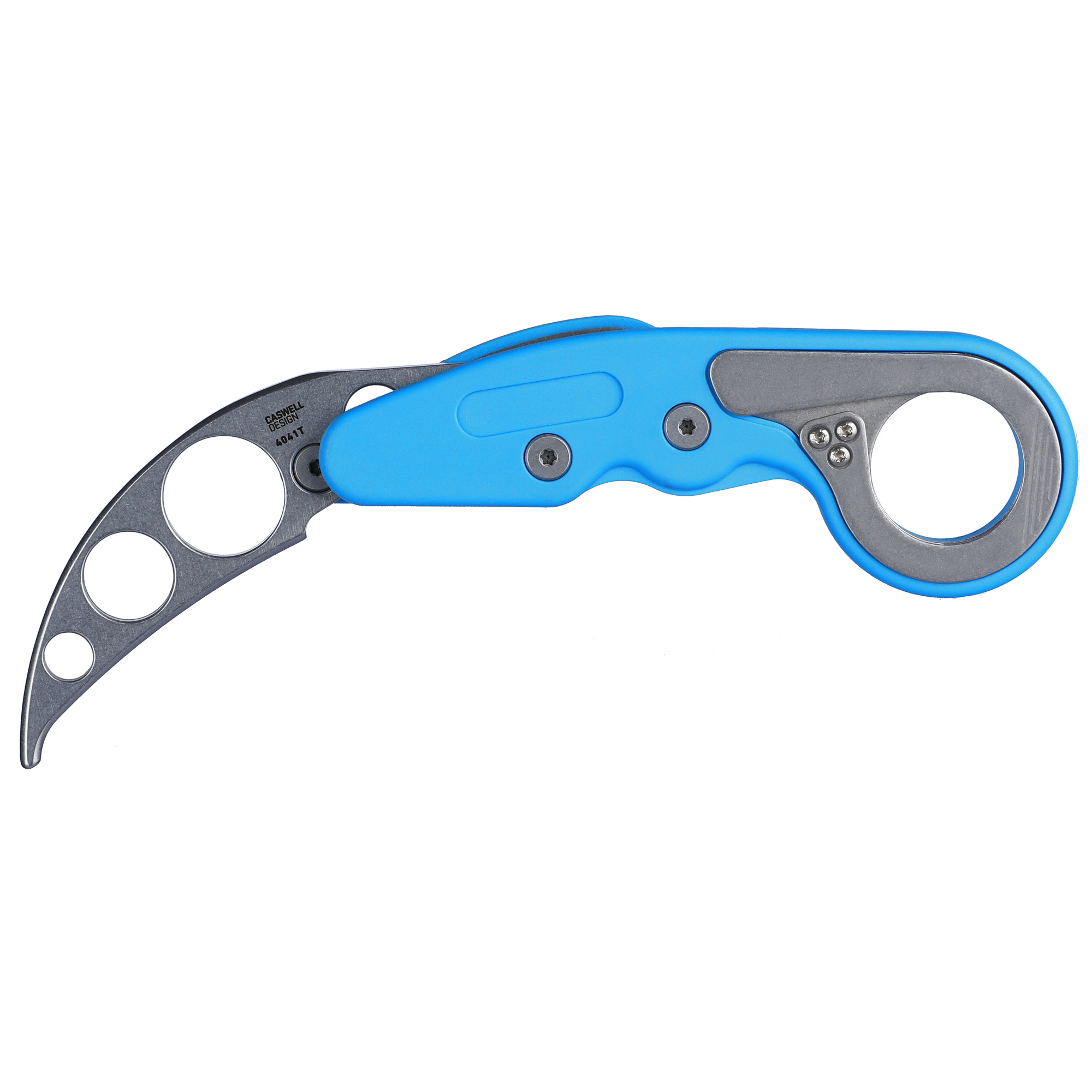 CRKT 4041T Provoke Trainer 2.48" Karambit Stonewashed Blade Blue Handle