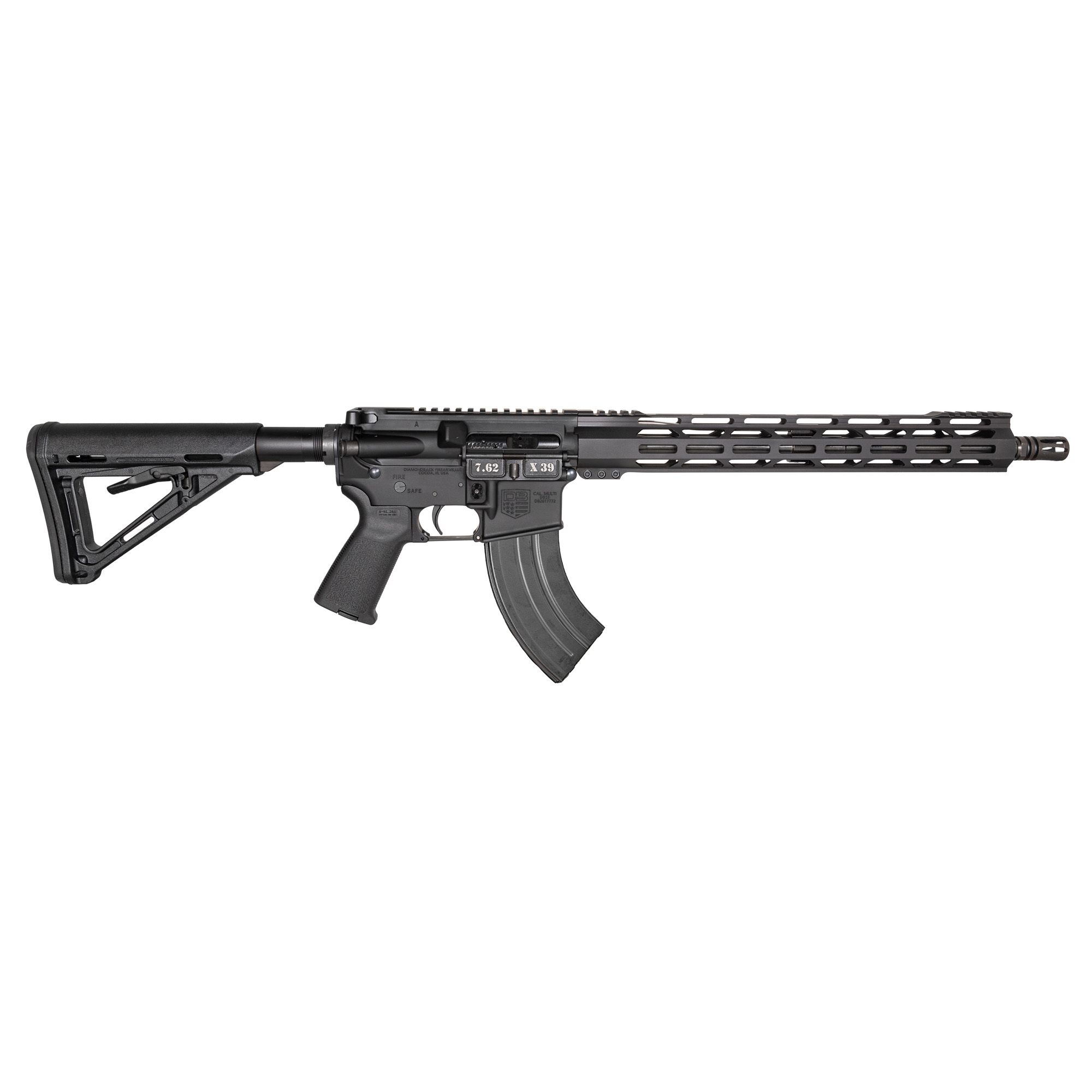 Diamondback DB1718O001 DB15 7.62x39mm 28+1 16" Black Carbon Lower...