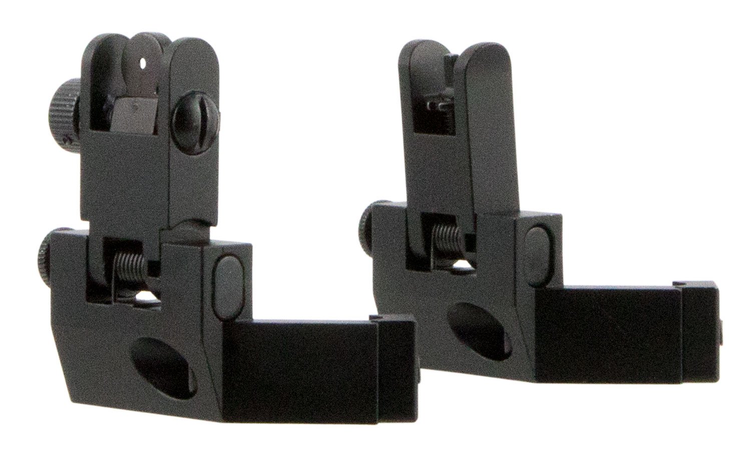 TacFire IS003 45 deg Flip-Up Iron Sights Black Anodized Aluminum AR-15 Set