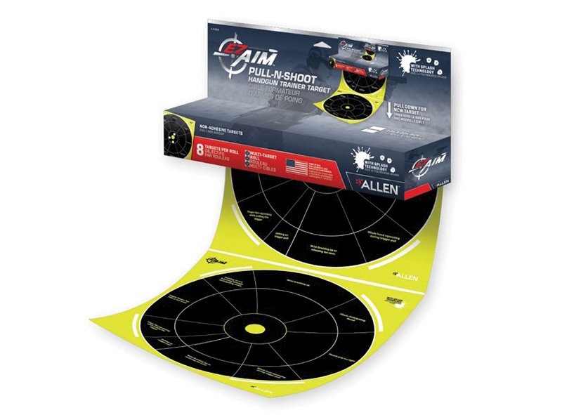 Allen Company EZ Aim Pull-N-Shoot Target 12x12 Yellow Black 8-Pack - Allen Company