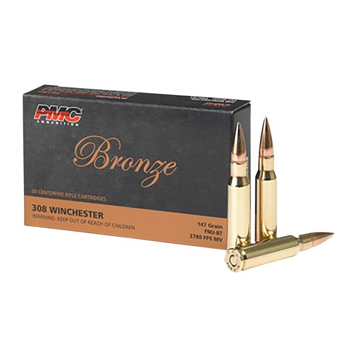 Buy PMC Bronze 308 Winchester 147Gr FMJ 500Rd Case online