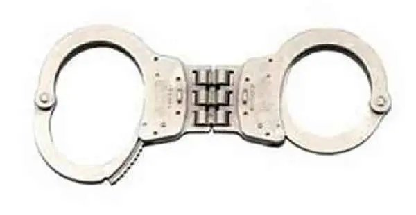 S&W MODEL 300P PUSH-PIN HANDCUFFS STD HINGED NCKL - Smith & Wesson