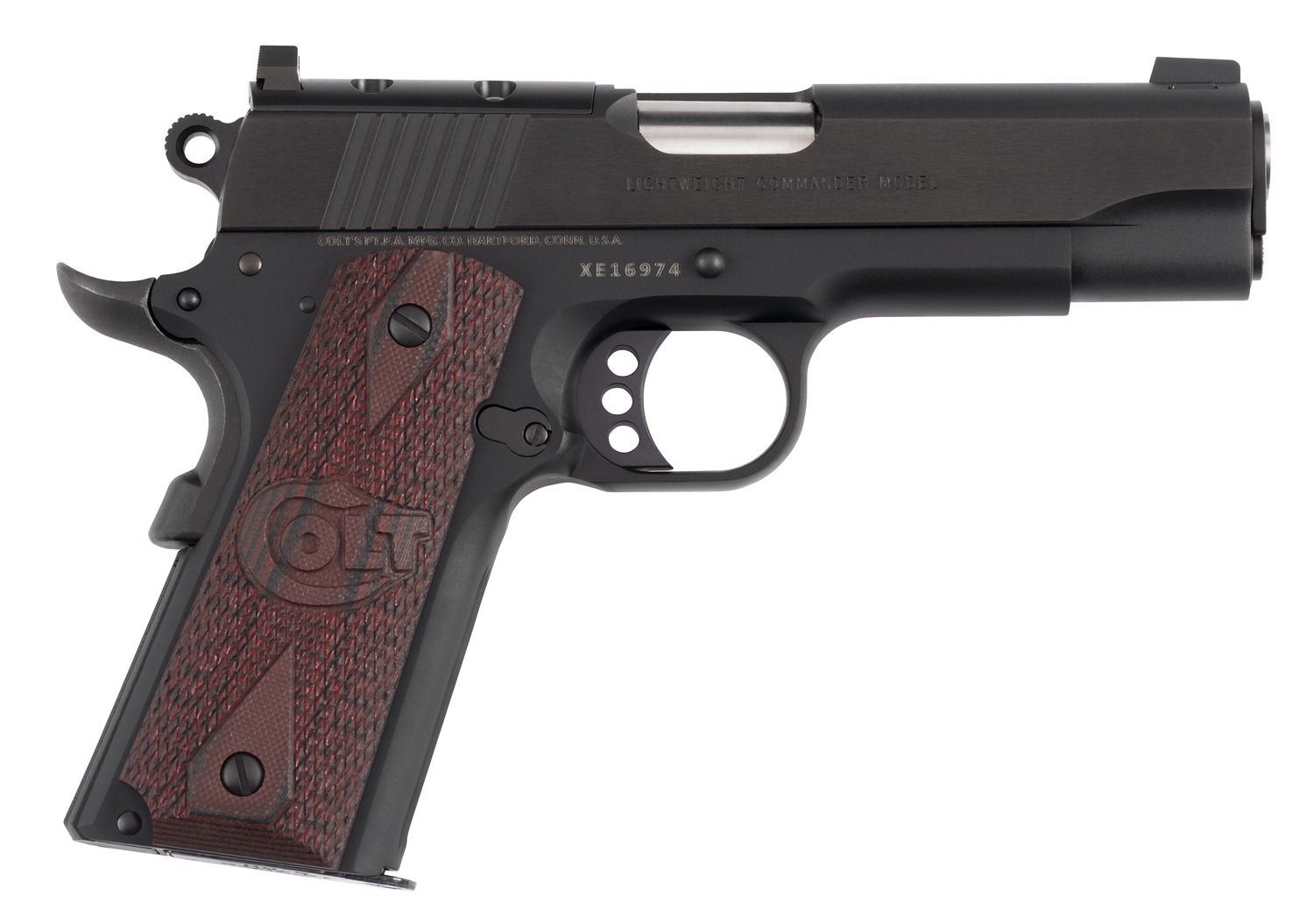 Colt 1911 OR Lightweight Commander Pistol 45 ACP 4.25 in. Anodize/Blued 8 rd. - Colt - .45 ACP