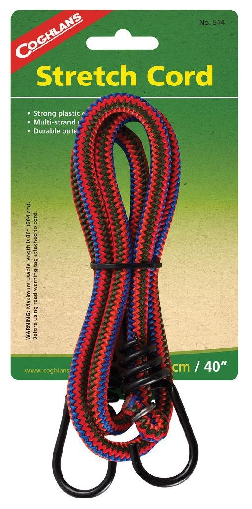 Coghlan's 2414 40ft Stretch Cord Plastic Coated Hooks Camping Tie Down