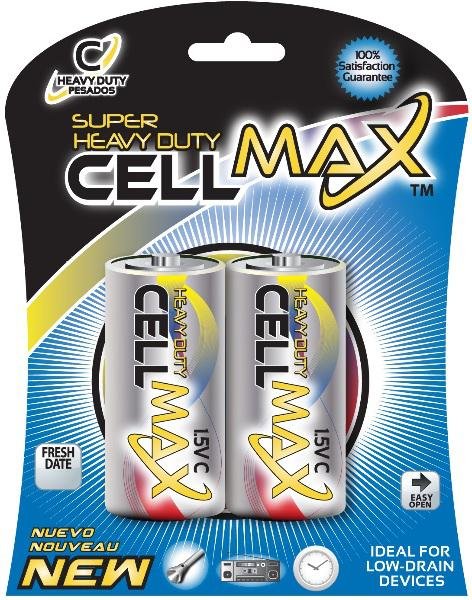 Value Max Cell Max HD C Batteries Super Heavy Duty 2PK