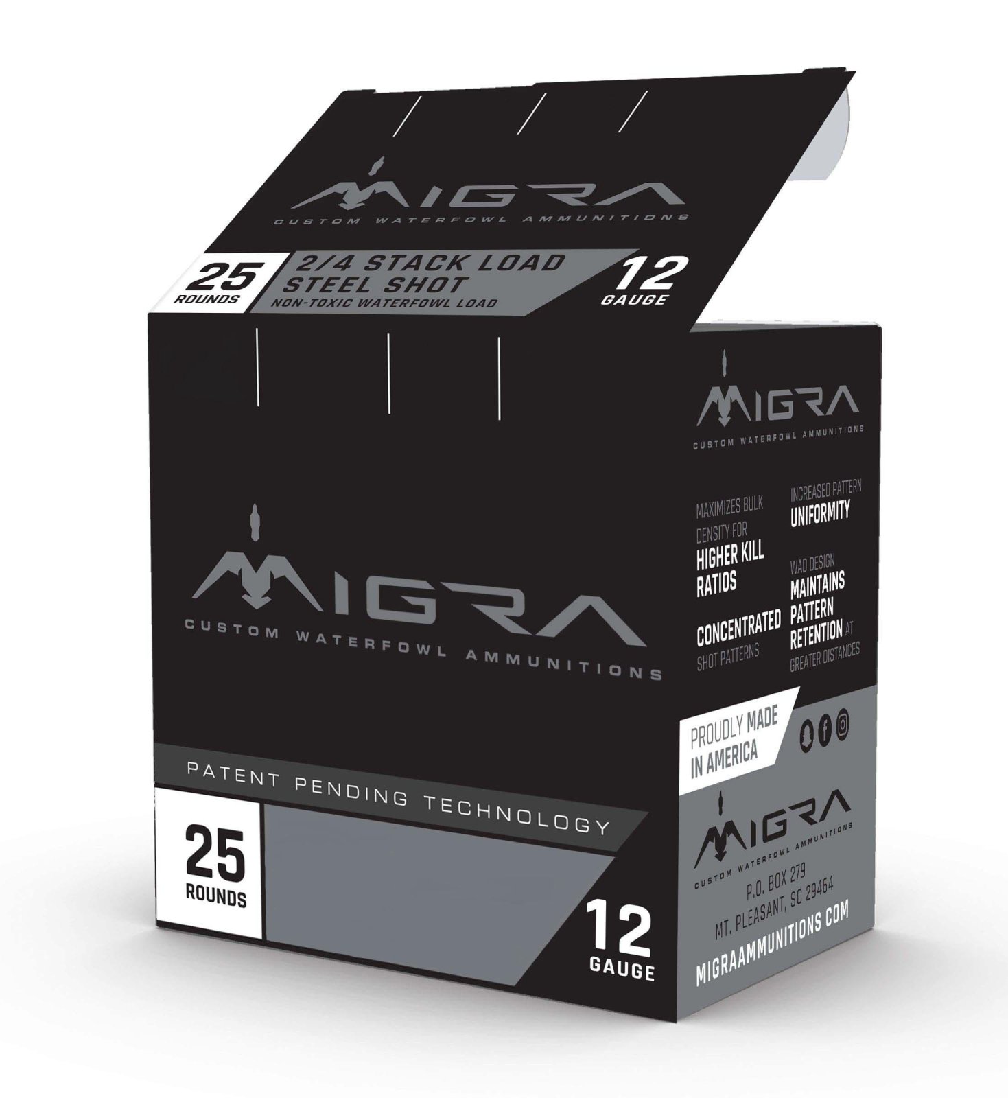 Migra M12S46 Staxd 12 Ga 3" 1.25 oz 4-6 Shot Ammo 25 Rounds