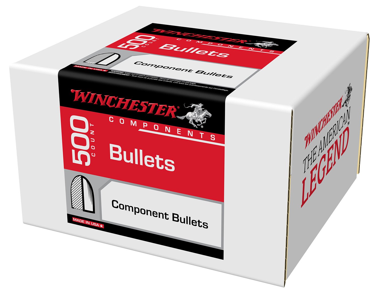 Winchester WB762147D 7.62mm 147 Grain Full Metal Jacket Boat Tail 500 Count - Winchester - .308