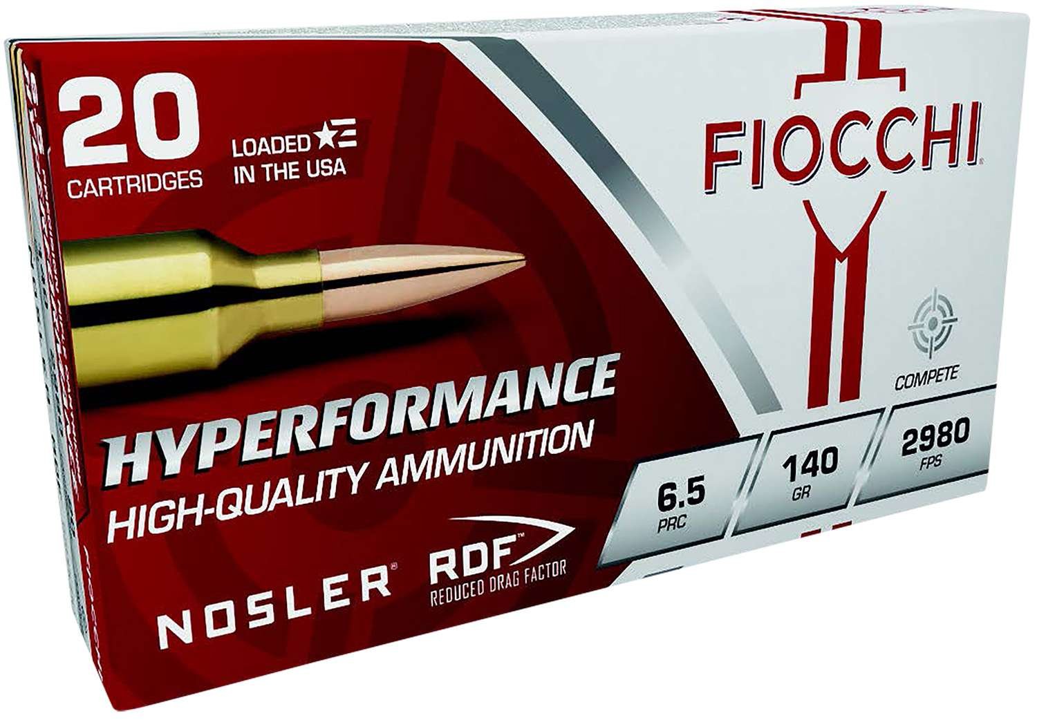 Fiocchi 65PRCRD Hyperformance Match 6.5 PRC 140gr Nosler RDF 20/Box - Fiocchi - NOSLER REDUCED DRAG FACTOR
